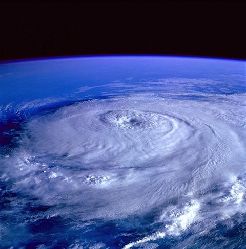 Orkan på satellitbild